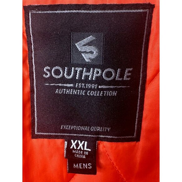 Vtg Southpole Mens Bomber Flight Jacket Y2K Authentic Collection Black Size XXL - Picture 12 of 16